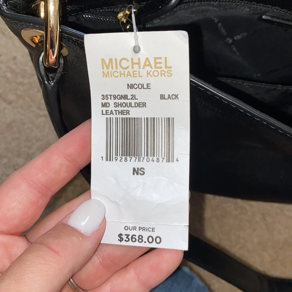 Michael Kors Nicole Leather Shoulder Bag - Picture 7 of 9